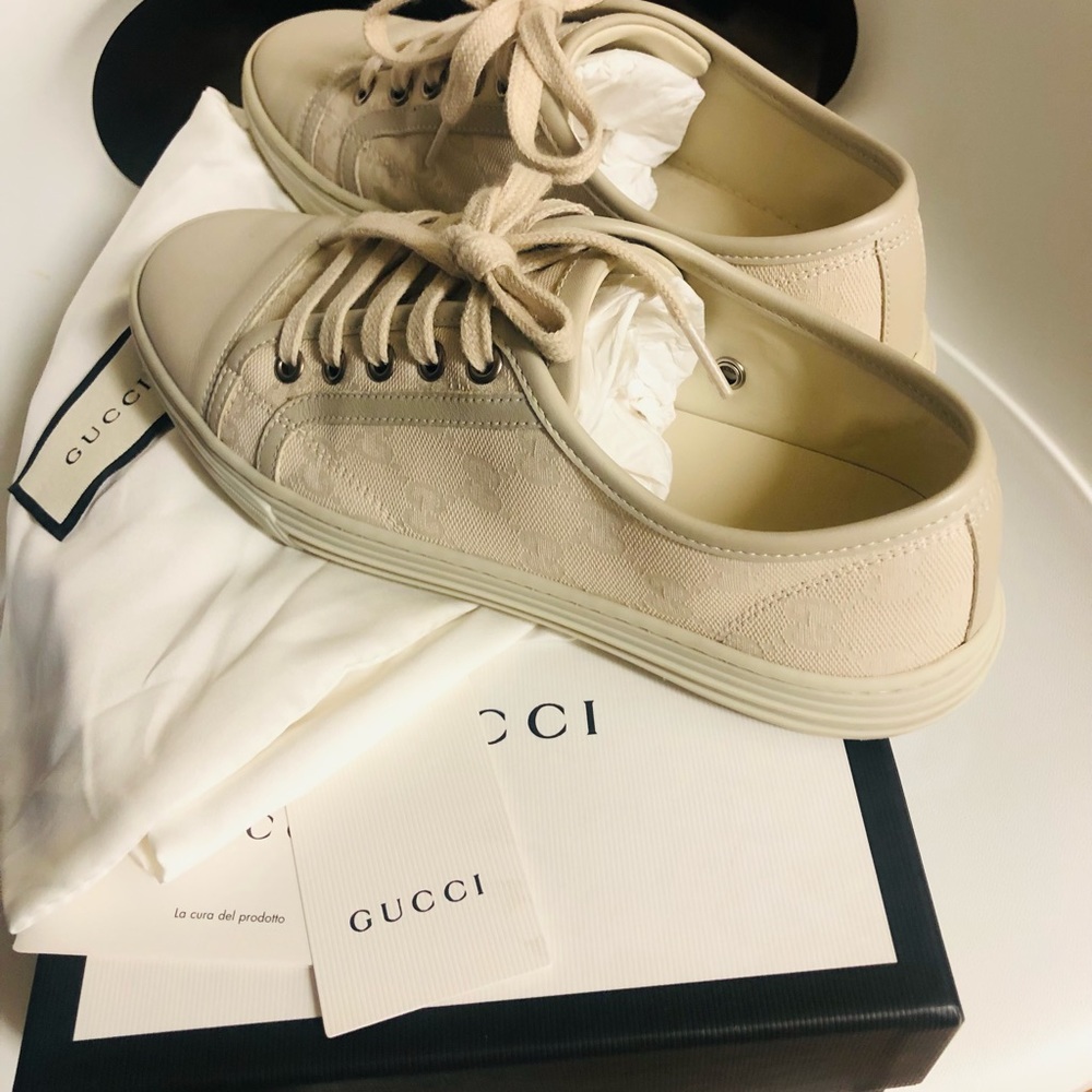 SOLD Authentic Gucci Cotton Washed Sneakers